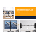 15" - 32'' Dual Monitor Arm Stand, Heavy Duty Computer Monitors Mount - UN Tech