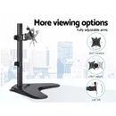 15'' - 32'' Single Monitor Arm Stand – Freestanding Desk Mount for HD LED - UN Tech
