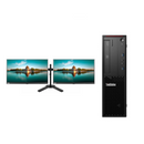 Lenovo ThinkStation P320 SFF i7 16GB RAM 256GB SSD Win 11 + Dual Lenovo P24h-10 Monitors