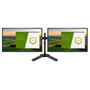 Dual Dell E2422HS 24" FHD IPS Monitors with Dual Arm Stand