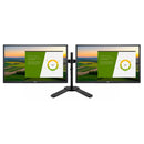 Dual Dell E2422HS 24" FHD IPS Monitors with Dual Arm Stand