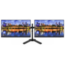 Dual Dell P2422HE 24" Full HD USB-C Monitors with Dual Arm Stand