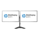 Dual HP EliteDisplay E241i 24" 16:10 IPS Monitor with Dual Arm Stand - UN Tech