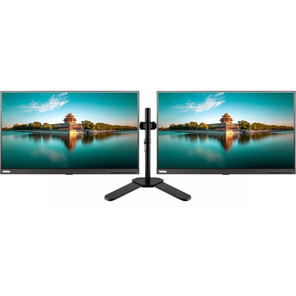 Dual Lenovo ThinkVision P24h-10 23.8” Wide QHD 2k USB C Monitor with D