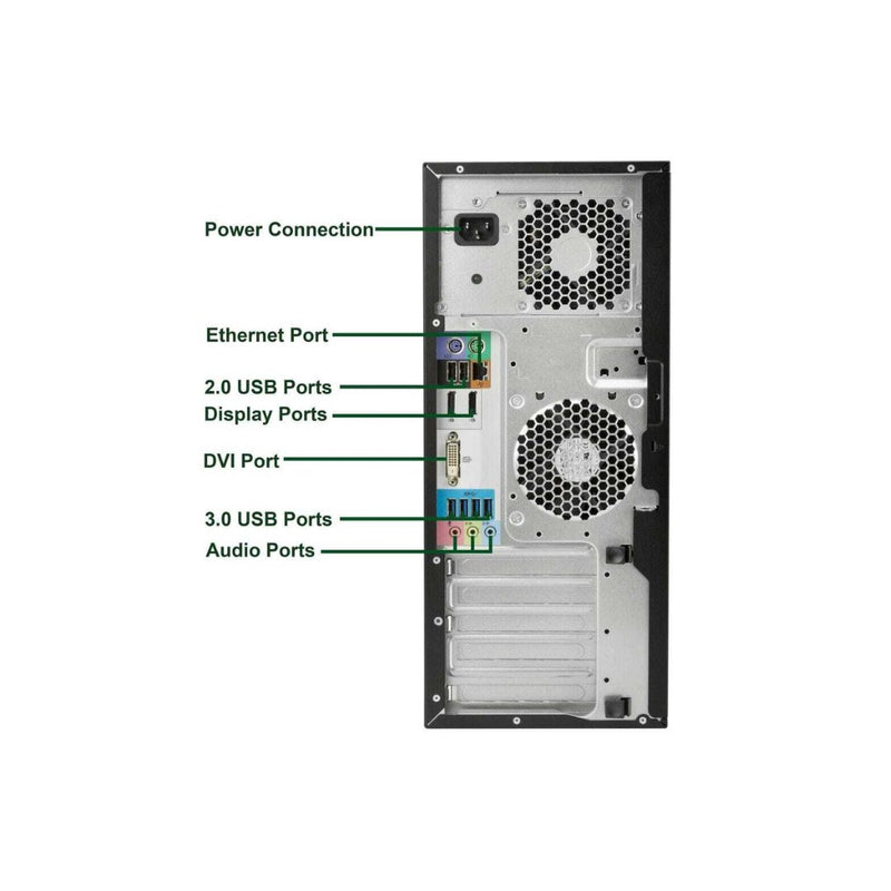 HP Z240 Tower PC 4 - Core Xeon E3 1270v5 16GB RAM 256GB SSD Win 10 Pro K2000 - UN Tech