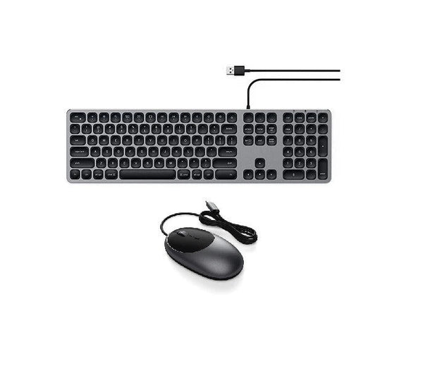 Satechi C1 USB - C Wired Mouse and Satechi Wired USB - A Keyboard for Mac - UN Tech