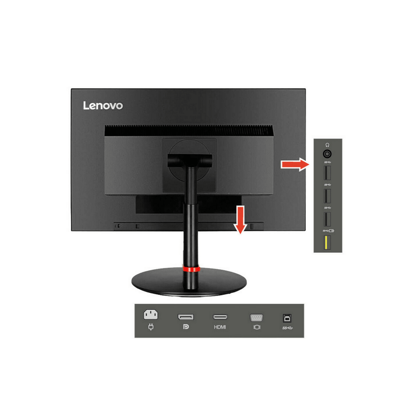 Lenovo ThinkVision T22i-10 IPS Frameless Display FHD Monitor HDMI DP VGA USB 1920x1080 - UN Tech